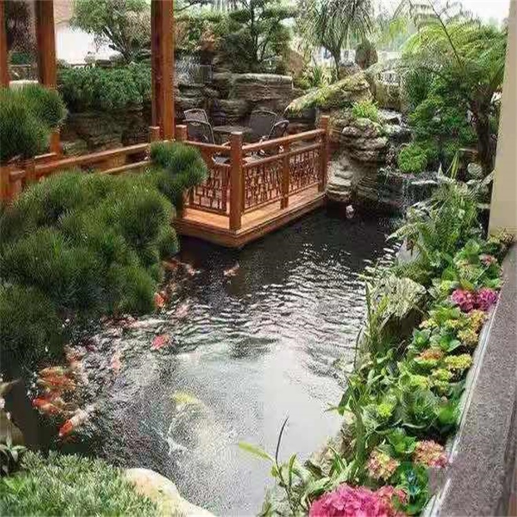 杭锦院子小鱼池假山设计